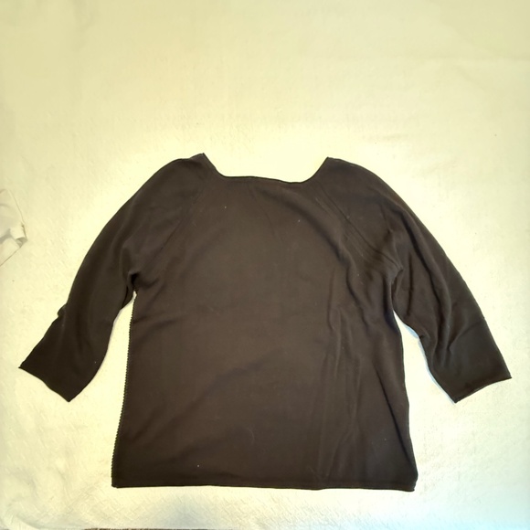 knit top, 3/4 length sleeves, black, size 4 by Bela NYC - Picture 6 of 7